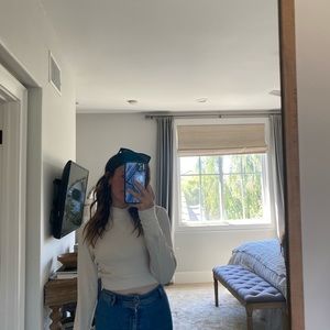 cute cream long-sleeve turtle neck top!